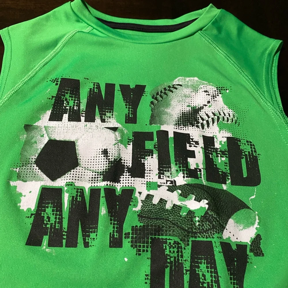 Champion Green Graphic Tank Top Size M(8-10) - Picture 4 of 6